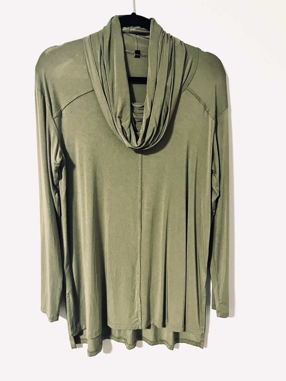 Olive Cowl Neck Long Sleeve bamboo Women’s Tunic